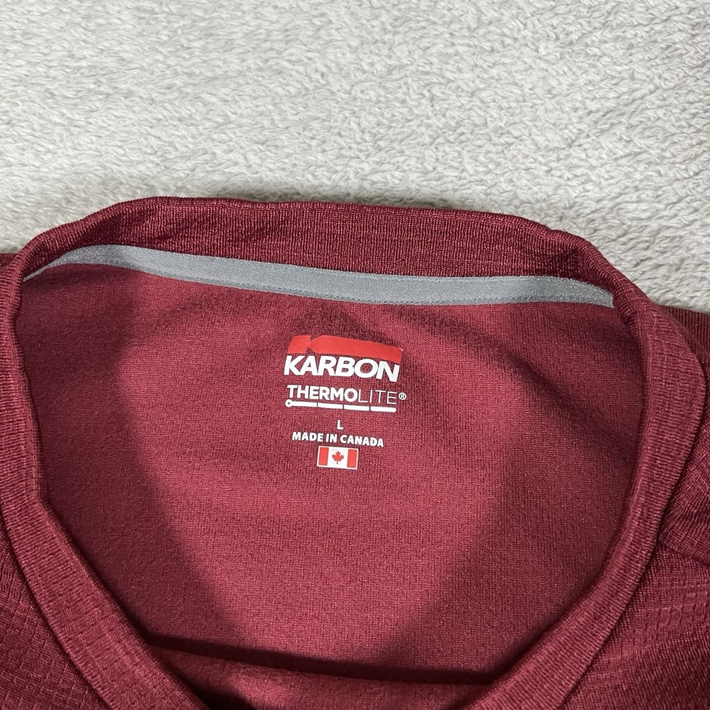 Karbon Shirt Womens Large Long Sleeve Base Layer Thermal Red Thermolite - Picture 9 of 12